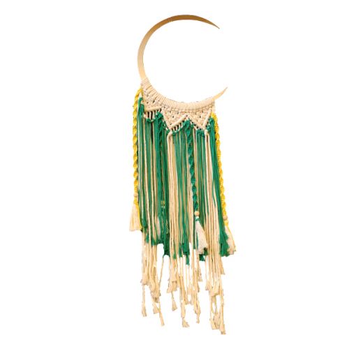 DECOR MACRAME WALL HANGING MOON TASSEL