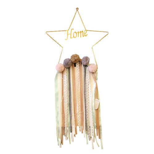 DECOR MACRAME WALL HANGING STAR HOME TASSEL WITH LIGHT