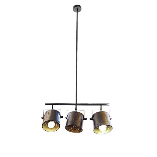 PENDANT LAMP 3 BULBS CONTEMPORARY BLACK 