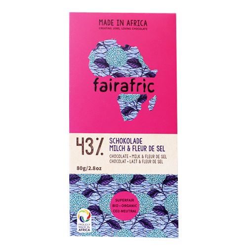 FAIRAFRIC 43% MILK CHOCOLATE WITH SALT 80G