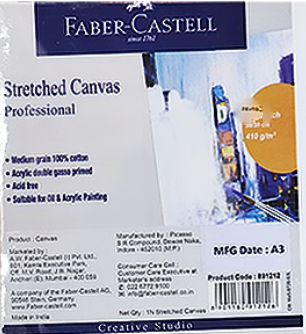 ART CANVAS STRETCHED (3 X 3) FABER-CASTELL 890303