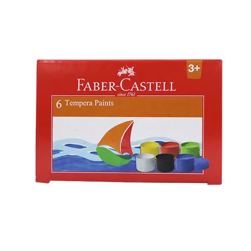 FABER-CASTELL TEMPERA PAINT 10ML 6 PIECES SET 144106