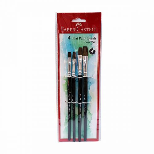 FABER-CASTELL PAINT BRUSH PONY FLAT 4 PIECES SET 115402