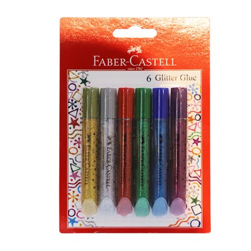 FABER-CASTELL GLUE GLITTER BLISTER 6 PIECES SET 220106