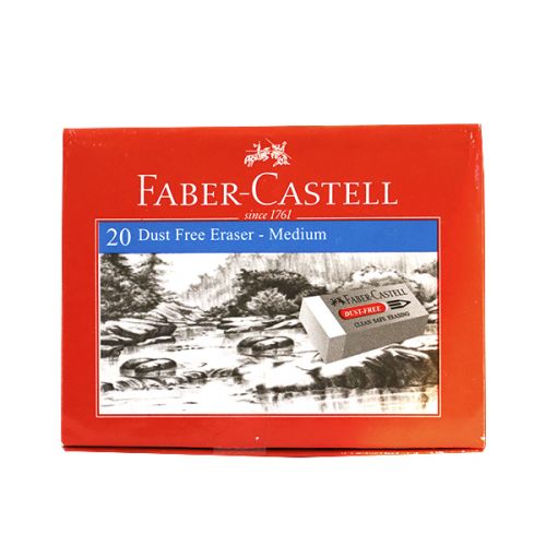 FABER-CASTELL MEDIUM ERASER DUST FREE 20 PIECES 187140