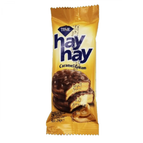 HAYHAY COCOA COATED BISCUIT WITH CARAMEL CREAM 20G