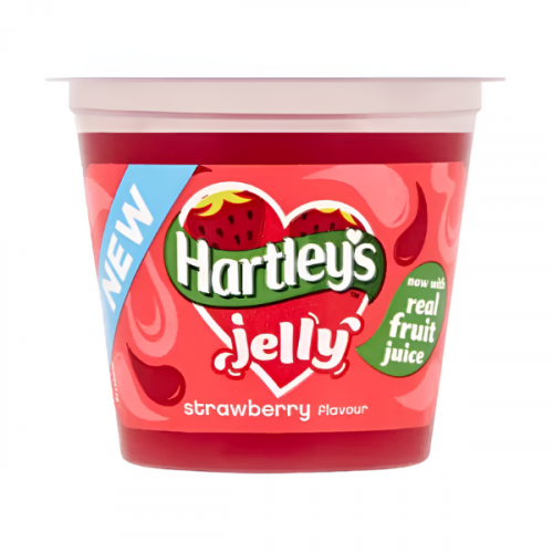 HARTLEYS RTE STRAWBERRY FLAVOUR JELLY 125G