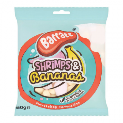 BARRATT SHRIMPS & BANANAS CANDIES 150G