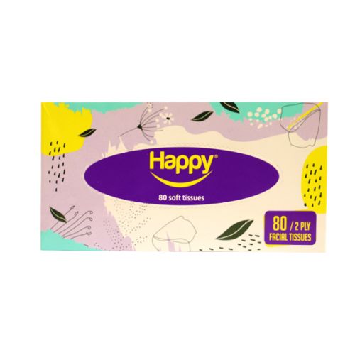 HAPPY FACIAL TISSUE BOX 80SHEETS