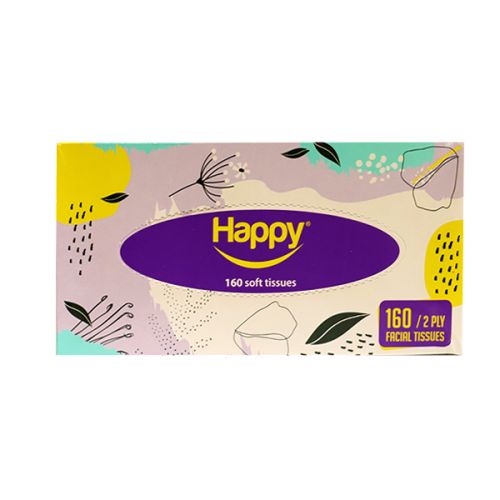 HAPPY FACIAL TISSUE BOX 160SHEETS