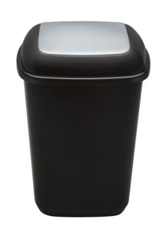 QUATRO BIN BLACK WITH SILVER LID 45L 659-04