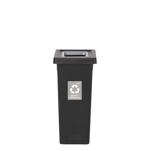 WASTE BIN 53L FIT BIN BLACK & GREY 720-05