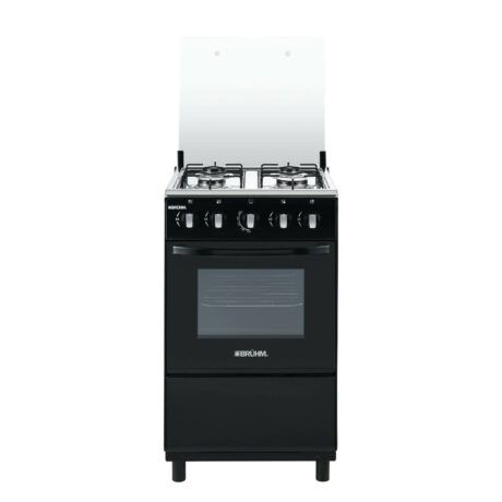 BRUHM GAS COOKER 4 BURNER (50 X50)CM BLACK BGC 5540IB