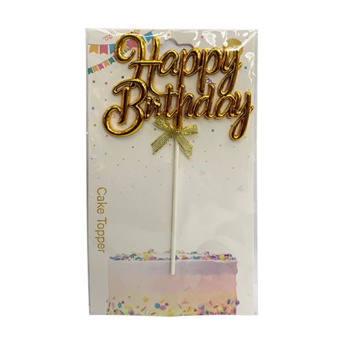 CAKE TOPPER HAPPY BIRTHDAY MIX COLOR