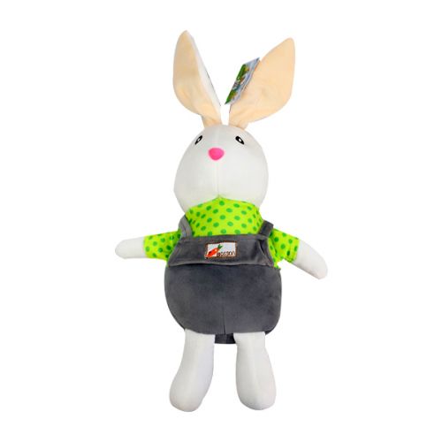 RABBIT SOFT TOY GREY/BLUE 32CM