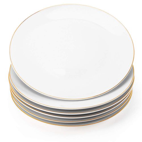 DINNER PLATE WITH GOLD RIM 10.5" BCR-10.5