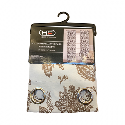 WINDOW CURTAIN WITH 8 GROMMETS COFFEE (54 X 90)" BP033