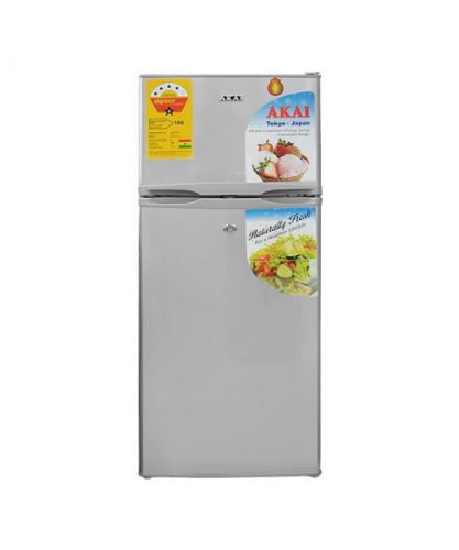 AKAI FRIDGE DOUBLE DOOR 127L SILVER RF108AC-127L