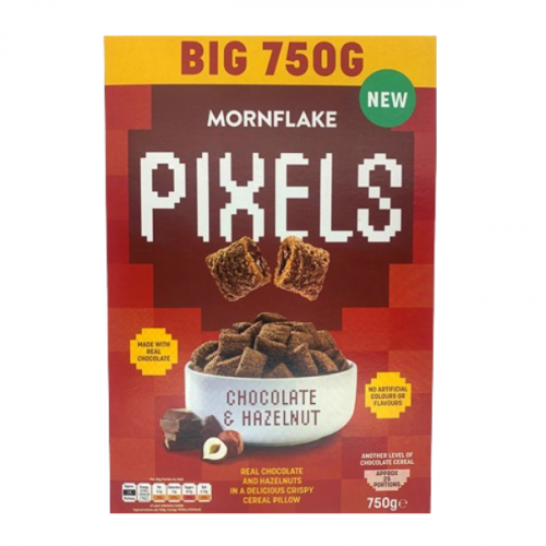 MORNFLAKE PIXELS CHOCOLATE & HAZELNUT 750G