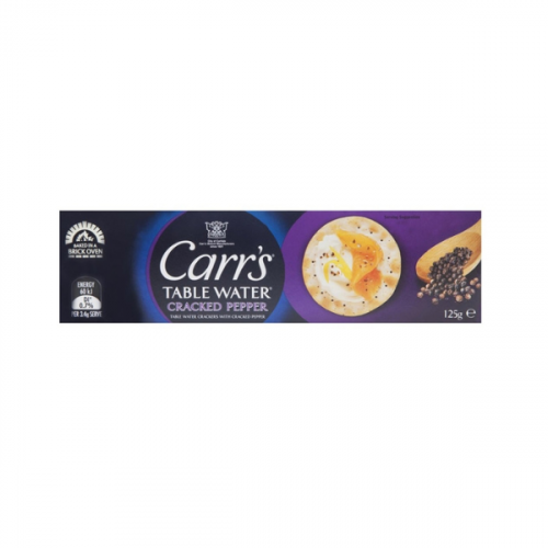 MCVITIES CARR'S TABLE WATER CRACKED PEPPER 125G