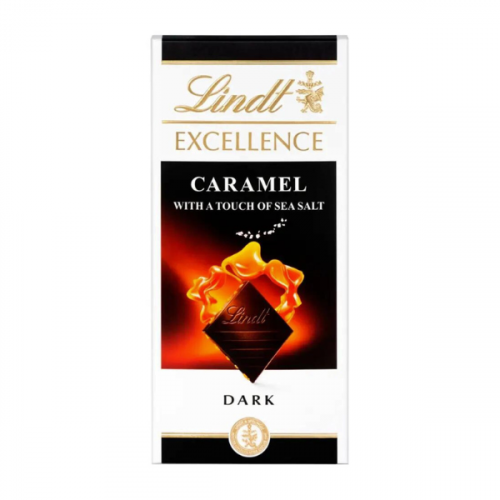 LINDT EXCELLENCE DARK CARAMEL & SEA SALT 100G