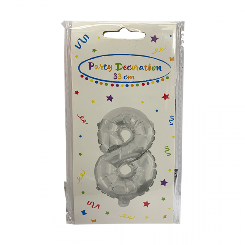 PROCOS BALLOON FOIL NUMBER 8 SILVER PROAPROCFOIL0105