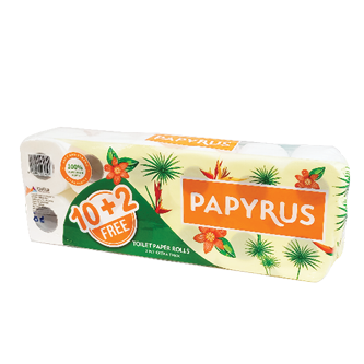 PAPYRUS UNWRAPPED TOILET PAPER ROLL 12-PIECES