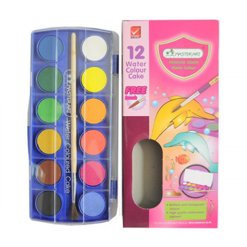 MSTA WATER COLOUR CAKE 12C WITH BRUSH 126797