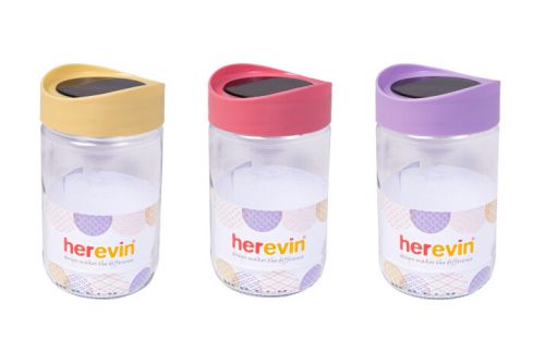 HEREVIN CANISTER TRANSPARENT GLASS 425ML 149357-580