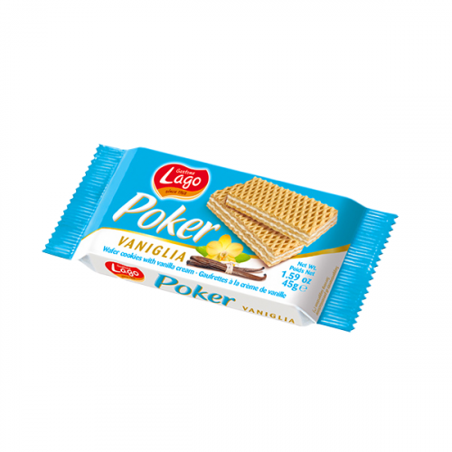 GASTONE LAGO POKER VANILLA WAFER  45G