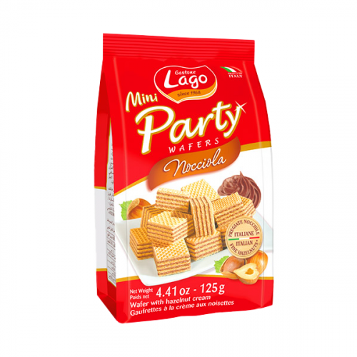 GASTONE LAGO MINI PARTY HAZELNUT WAFER 125G 