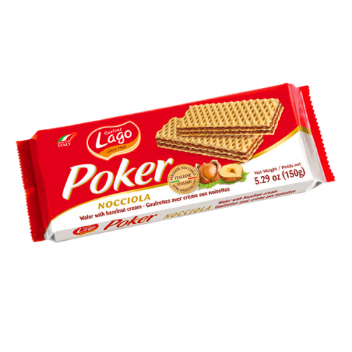 GASTONE LAGO POKER HAZELNUT WAFERS  150G  