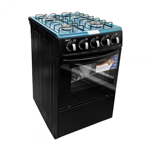 DZIRE GAS COOKER 4 BURNER (50 X 50)CM BLACK SG-M5050XK