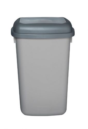 QUATRO BIN WITH LID SILVER 28L PLASTIC 610-04