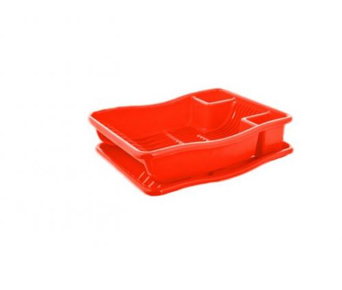 DISH RACK WITH DRAINER PLASTIC 546-00