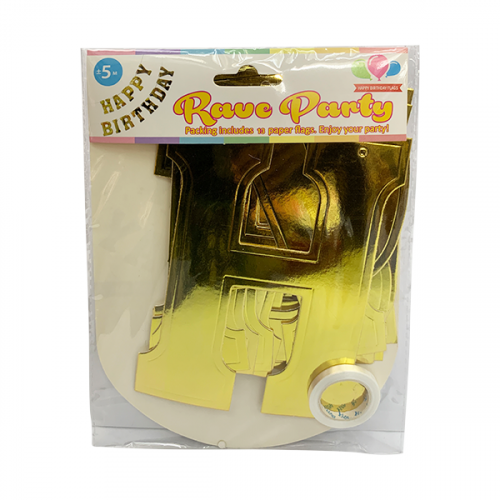 HAPPY BIRTHDAY BANNER PLASTIC