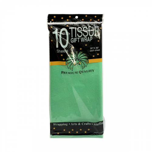 TISSUE GIFT WRAP 20X26 10SHEET MIX COLOR