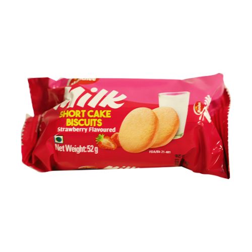 MUNCHEE MILK SHORT CAKE STRAWBERRY BISCUIT 52G