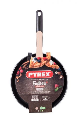 PYREX CREPE PAN BLACK 25CM FE25BK6/7646