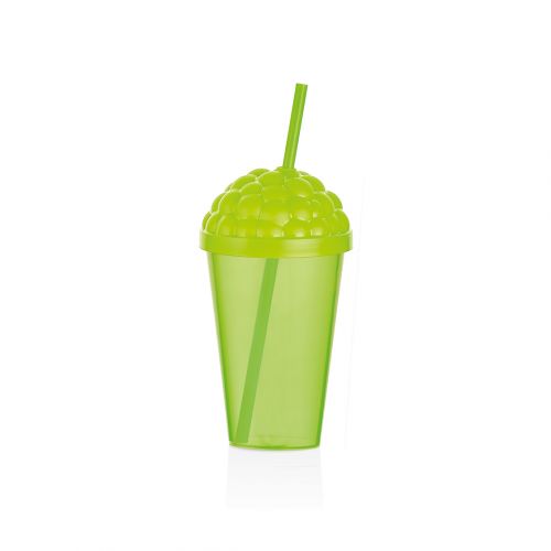 QLUX CUP WITH STRAW 450ML PLASTIC L-00914