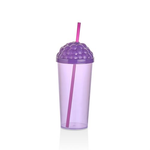 QLUX CUP WITH STRAW 700ML PLASTIC L-00888