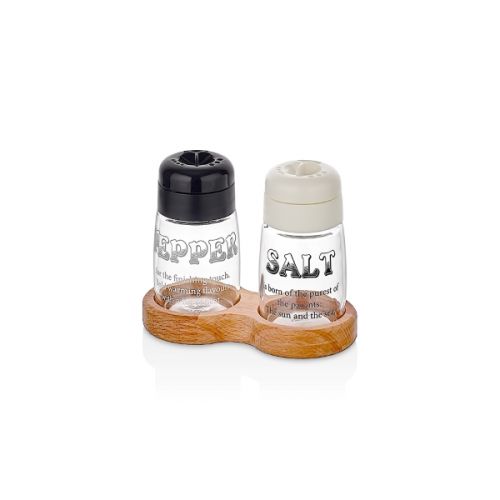 QLUX SALT & PEPPER SHAKER SET 100ML X 2 GLASS C-00463