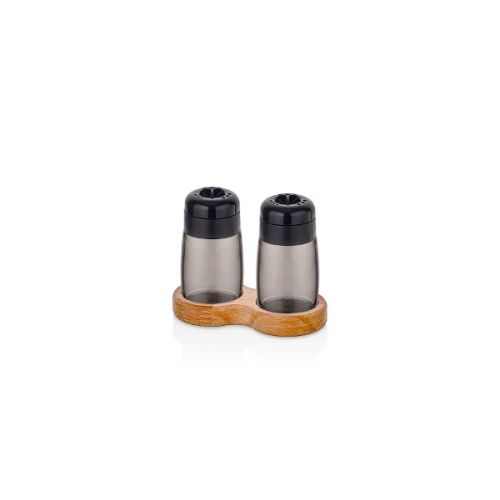 QLUX SALT & PEPPER SHAKER SET 100ML X 2 GLASS C-00535