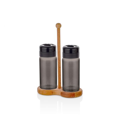 QLUX SALT & PEPPER SHAKER SET 245MLX2 GLASS C-00537