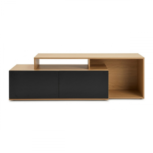 TV STAND 2DOOR OAK/BLACK 65" 5419
