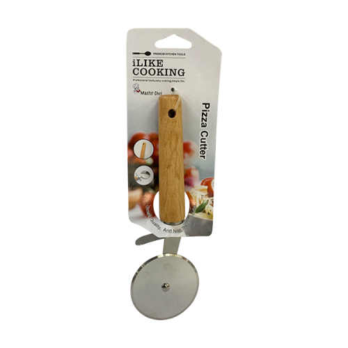 PIZZA CUTTER WITH WOODEN HANDLE ILC MC7300965 