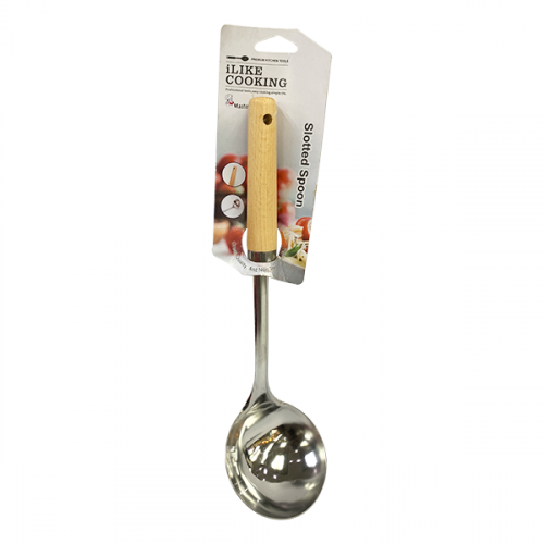 SLOTTED SPOON WITH WOOD HANDLE ILC MC73208 