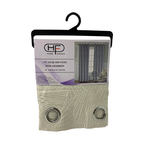 WINDOW CURTAIN JACQUARD 54"X90"CREAM 343