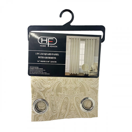 WINDOW CURTAIN JACQUARD (54" X 90") TAUPE J236