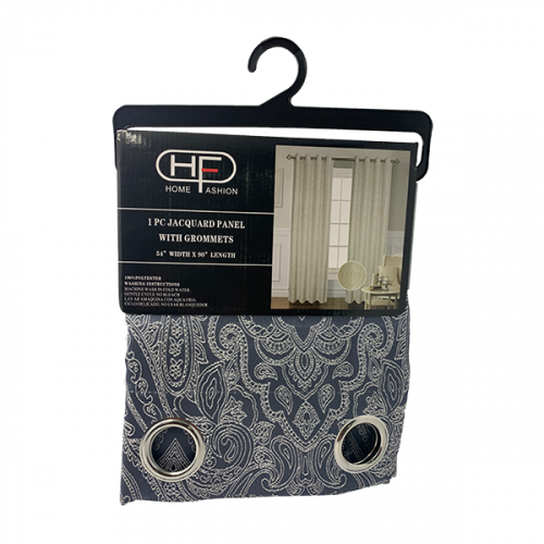 WINDOW CURTAIN JACQUARD (54" X 90") NAVY J236